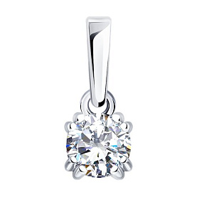 Подвеска SOKOLOV - Серебро 925, Фианит (арт. 94033396)