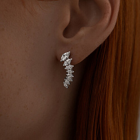 Серьги SOKOLOV - Серебро 925, Фианит (арт. 94021352)