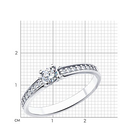 Кольцо Diamant - Серебро 925, Фианит (арт. 94-110-01573-1)