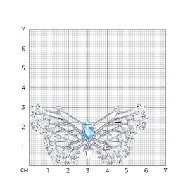 Брошь SOKOLOV - Серебро 925, Фианит (арт. 94040354)