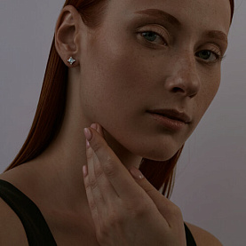 Серьги SOKOLOV - Серебро 925, Топаз, Фианит (арт. 92022404)