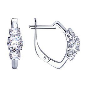 Серьги Diamant - Серебро 925, Фианит (арт. 94-120-01217-1)