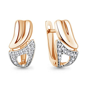 Серьги Аквамарин - Серебро 925, Фианит (арт. 49994А.6)