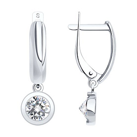 Серьги SOKOLOV - Серебро 925, Фианит (арт. 94022638)