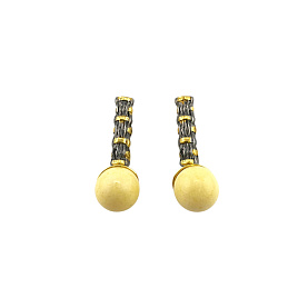 Серьги Янтарная волна - Серебро 925, Янтарь (арт. 821863б)