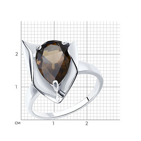 Кольцо SOKOLOV - Серебро 925, Раухтопаз (арт. 92011971)