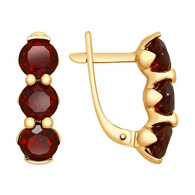 Серьги SOKOLOV - Золото 375, Гранат (арт. 37725211)