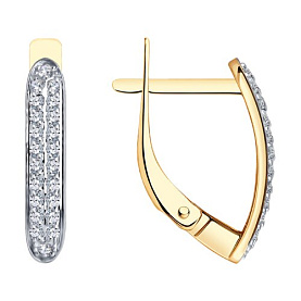 Серьги SOKOLOV - Золото 585, Фианит (арт. 51-120-02076-2)