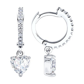 Серьги SOKOLOV - Серебро 925, Фианит (арт. 94026905)