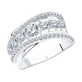 Кольцо SOKOLOV - Серебро 925, Фианит (арт. 94011962)