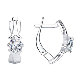 Серьги SOKOLOV - Серебро 925, Фианит (арт. 94022900)