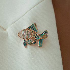 Брошь SOKOLOV - Серебро 925, Фианит, Эмаль (арт. 93040046)