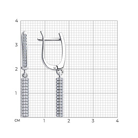 Серьги SOKOLOV - Серебро 925, Фианит (арт. 94025931)