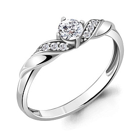 Кольцо Аквамарин - Серебро 925, Фианит (арт. 68926А.5)