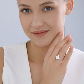 Кольцо SOKOLOV - Серебро 925, Фианит, Эмаль (арт. 94014659)