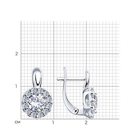 Серьги Diamant - Серебро 925, Фианит (арт. 94-120-01647-1)