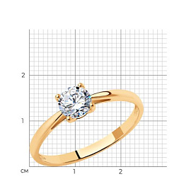 Кольцо SOKOLOV - Серебро 925, Фианит (арт. 93010904)