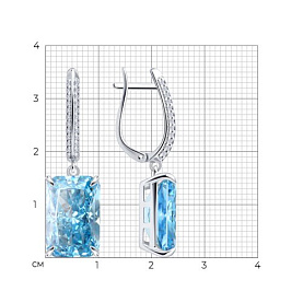 Серьги SOKOLOV - Серебро 925, Фианит (арт. 94027348)