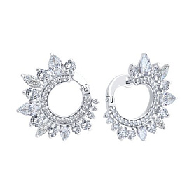 Серьги SOKOLOV - Серебро 925, Фианит (арт. 94027076)