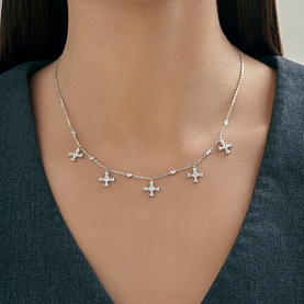 Колье SOKOLOV - Серебро 925, Фианит (арт. 94071243)