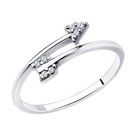 Кольцо SOKOLOV - Серебро 925, Фианит (арт. 94013657)