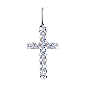 Подвеска SOKOLOV - Серебро 925, Фианит (арт. 94031829)