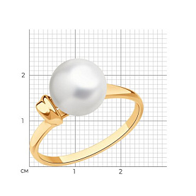 Кольцо SOKOLOV - Серебро 925, Жемчуг имитация (арт. 93010919)