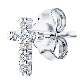 Серьга SOKOLOV - Серебро 925, Фианит (арт. 94170130)