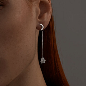 Серьги SOKOLOV - Серебро 925, Фианит (арт. 94025932)