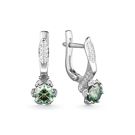 Серьги Дар - Серебро 925, Муассанит, Фианит (арт. С-5087рс1613900)