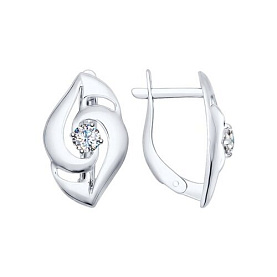 Серьги SOKOLOV - Серебро 925, Фианит (арт. 94022324)