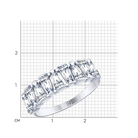 Кольцо SOKOLOV - Серебро 925, Фианит (арт. 94012644)
