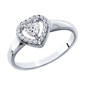 Кольцо SOKOLOV - Серебро 925, Фианит (арт. 94013736)