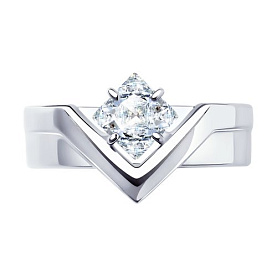 Кольцо SOKOLOV - Серебро 925, Фианит (арт. 94013304)