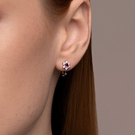 Серьги SOKOLOV - Серебро 925, Swarovski , Фианит (арт. 94026472)