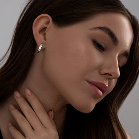 Серьги SOKOLOV - Серебро 925, Фианит (арт. 94022384)