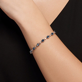 Браслет SOKOLOV - Серебро 925, Swarovski , Фианит (арт. 94051061)