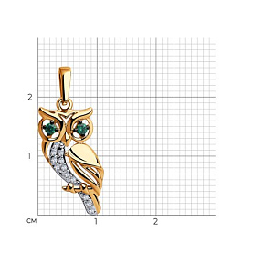 Подвеска SOKOLOV - Золото 375, Фианит (арт. 035616-4)