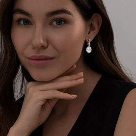 Серьги SOKOLOV - Серебро 925, Фианит (арт. 94022277)