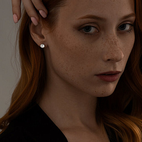 Серьги SOKOLOV - Серебро 925, Фианит (арт. 94025266)