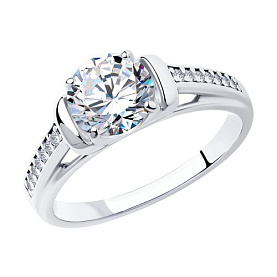 Кольцо SOKOLOV - Серебро 925, Фианит (арт. 94012692)