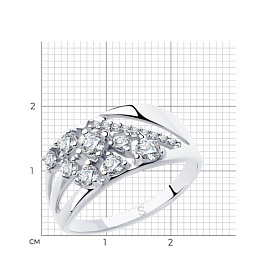 Кольцо SOKOLOV - Серебро 925, Фианит (арт. 94012917)