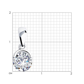 Подвеска SOKOLOV - Серебро 925, Фианит (арт. 94032244)