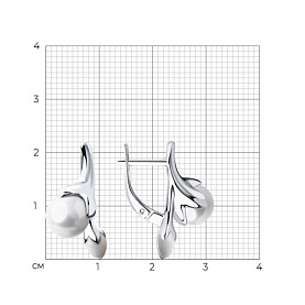 Серьги SOKOLOV - Серебро 925, Жемчуг имитация, Эмаль (арт. 94022672)