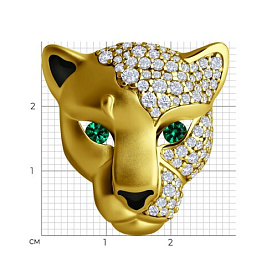 Брошь Diamant - Серебро 925, Фианит, Эмаль (арт. 93-140-02078-2)