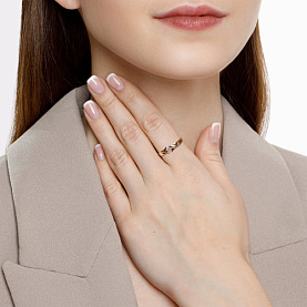 Кольцо SOKOLOV - Золото 585, Фианит (арт. 017282)