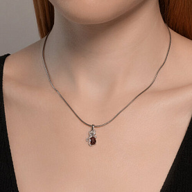 Подвеска SOKOLOV - Серебро 925, Swarovski , Фианит (арт. 94033216)