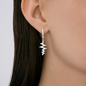 Серьги SOKOLOV - Серебро 925, Фианит (арт. 94027185-91)