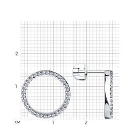 Серьги SOKOLOV - Серебро 925, Фианит (арт. 94026738)