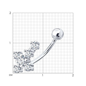 Пирсинг SOKOLOV - Серебро 925, Фианит (арт. 94060112)